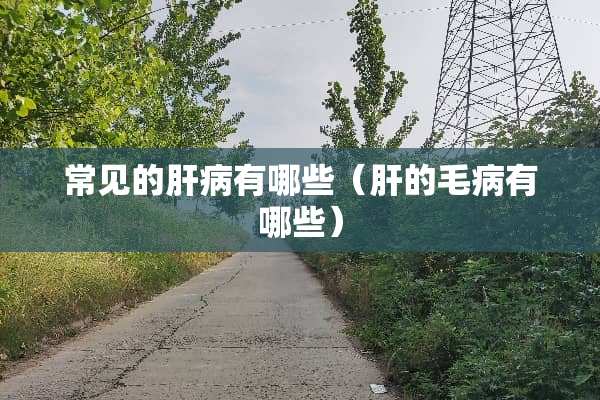 常见的肝病有哪些（肝的毛病有哪些）