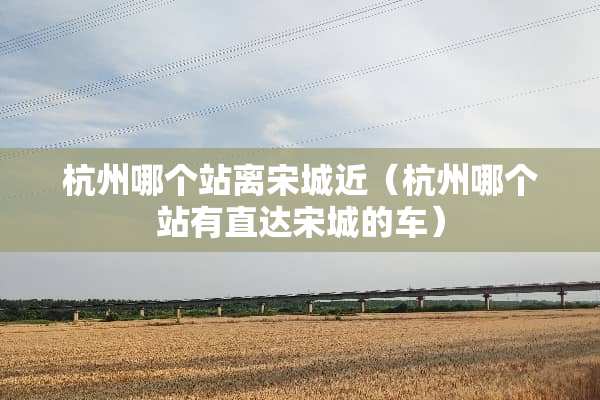 杭州哪个站离宋城近（杭州哪个站有直达宋城的车）