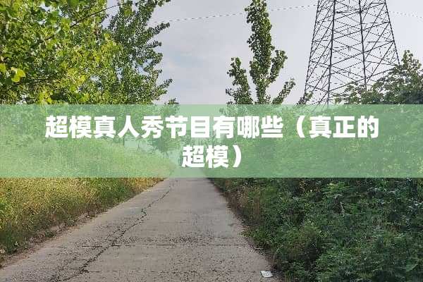 超模真人秀节目有哪些（真正的超模）