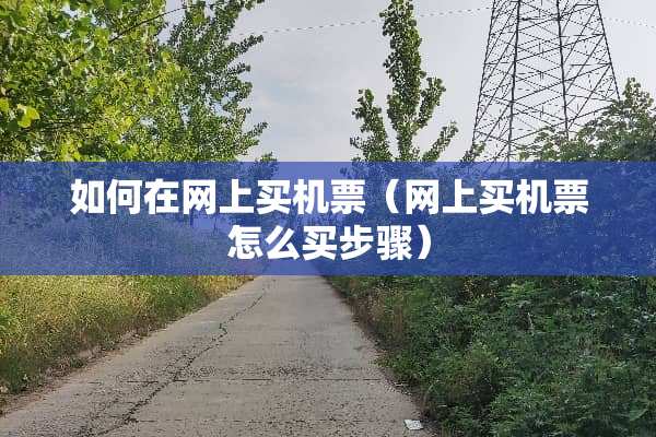 如何在网上买机票（网上买机票怎么买步骤）