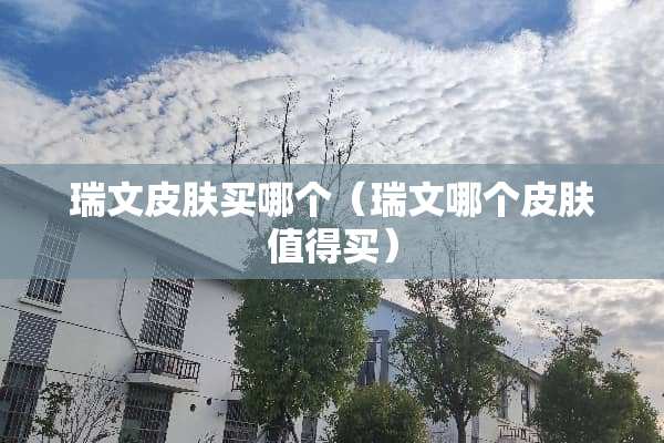 瑞文皮肤买哪个（瑞文哪个皮肤值得买）