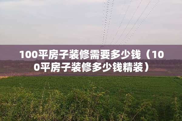 100平房子装修需要多少钱（100平房子装修多少钱精装）
