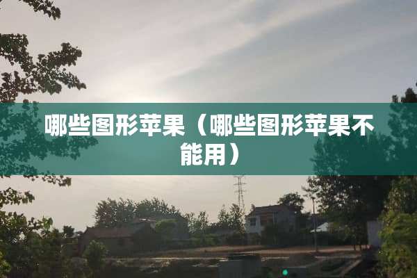 哪些图形苹果（哪些图形苹果不能用）