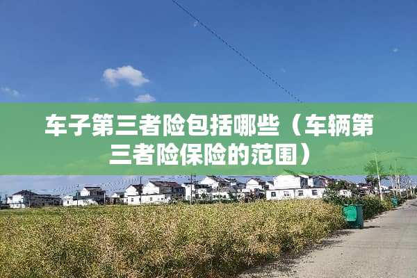 车子第三者险包括哪些（车辆第三者险保险的范围）