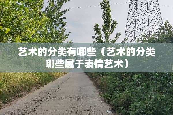 艺术的分类有哪些（艺术的分类哪些属于表情艺术）