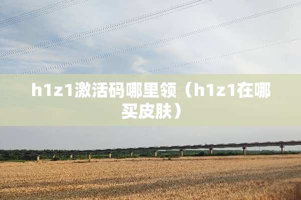h1z1激活码哪里领（h1z1在哪买皮肤）