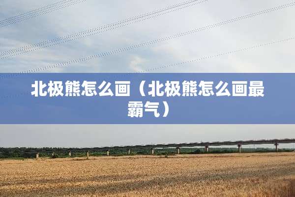 北极熊怎么画（北极熊怎么画最霸气）