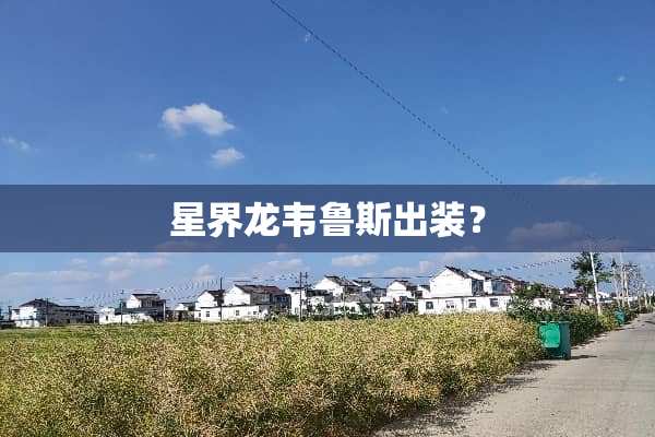 星界龙韦鲁斯出装？