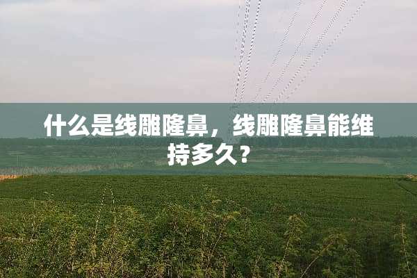 什么是线雕隆鼻，线雕隆鼻能维持多久？