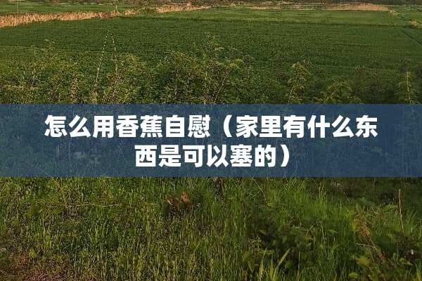 怎么用香蕉**（家里有什么东西是可以塞的）