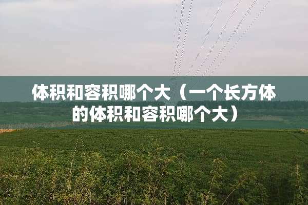 体积和容积哪个大（一个长方体的体积和容积哪个大）