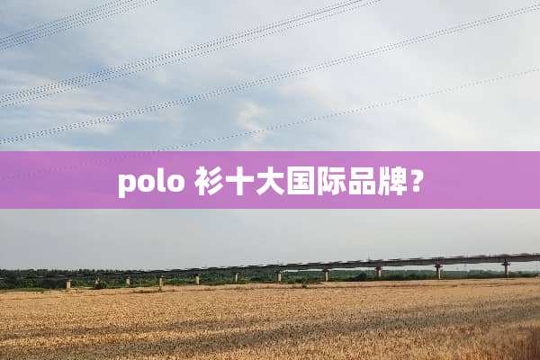 polo 衫十大国际品牌？