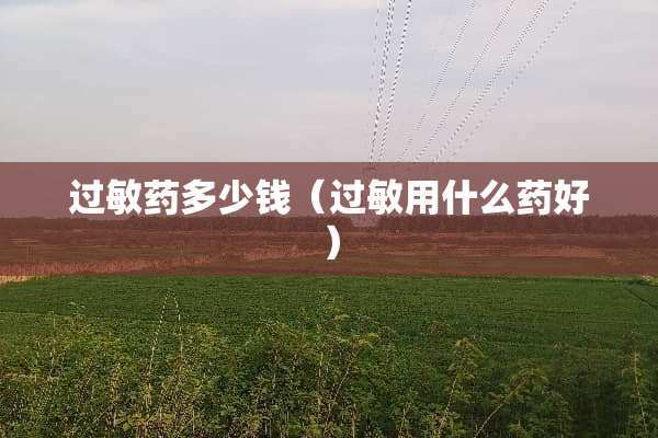 过敏药多少钱（过敏用什么药好）