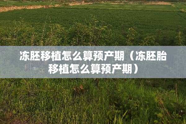 冻胚移植怎么算预产期（冻胚胎移植怎么算预产期）