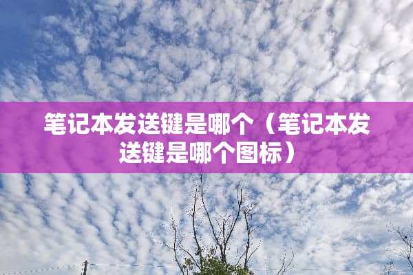 笔记本发送键是哪个（笔记本发送键是哪个图标）