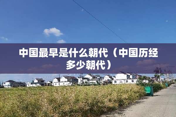 中国最早是什么朝代（中国历经多少朝代）