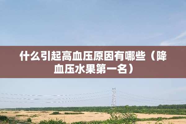 什么引起高血压原因有哪些（降血压水果第一名）