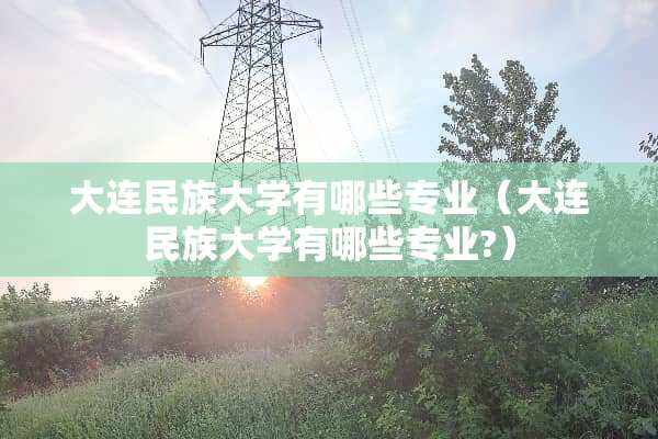 大连民族大学有哪些专业（大连民族大学有哪些专业?）