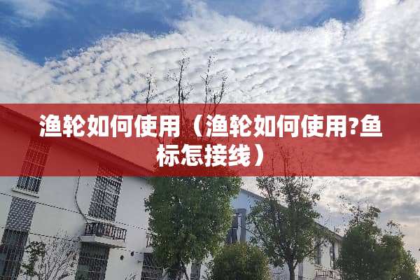 渔轮如何使用（渔轮如何使用?鱼标怎接线）