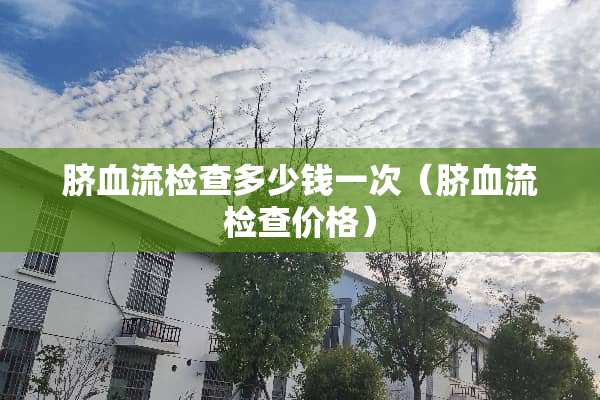 脐血流检查多少钱一次（脐血流检查价格）