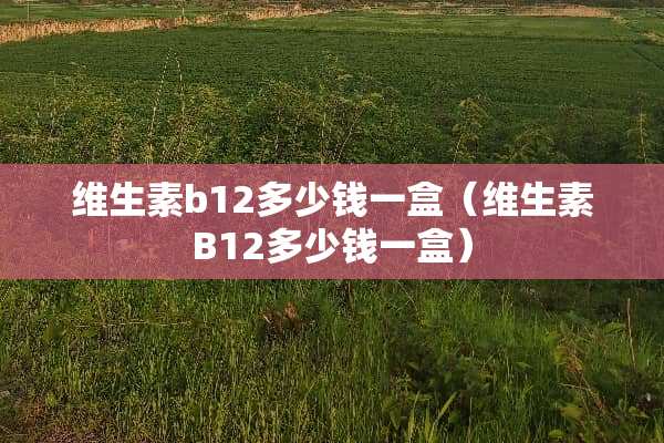 维生素b12多少钱一盒（维生素B12多少钱一盒）