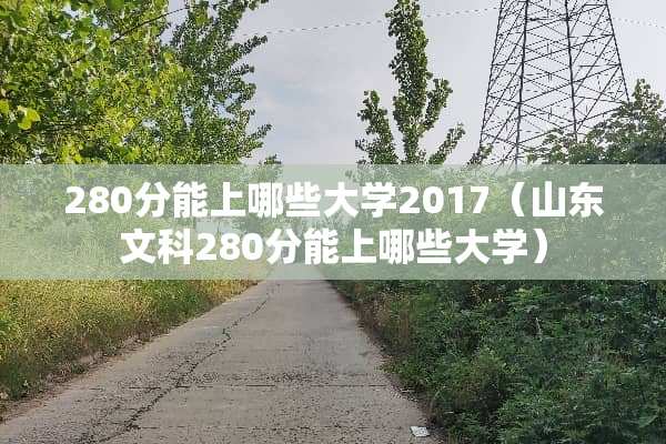 280分能上哪些大学2017（山东文科280分能上哪些大学）