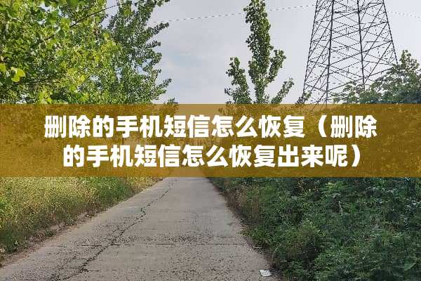 删除的手机短信怎么恢复（删除的手机短信怎么恢复出来呢）