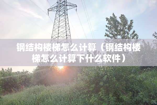 钢结构楼梯怎么计算（钢结构楼梯怎么计算下什么软件）