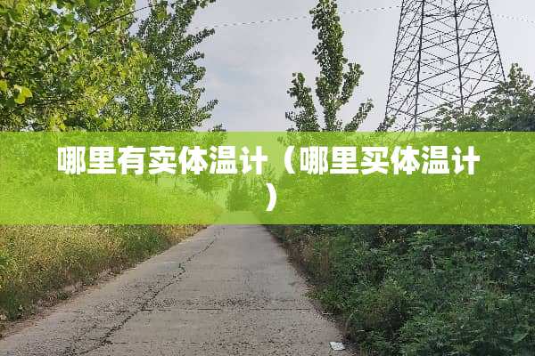 哪里有卖体温计（哪里买体温计）