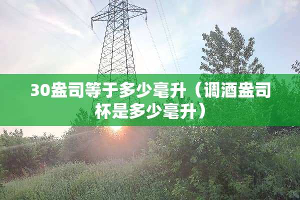 30盎司等于多少毫升（调酒盎司杯是多少毫升）
