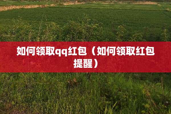 如何领取qq红包（如何领取红包提醒）
