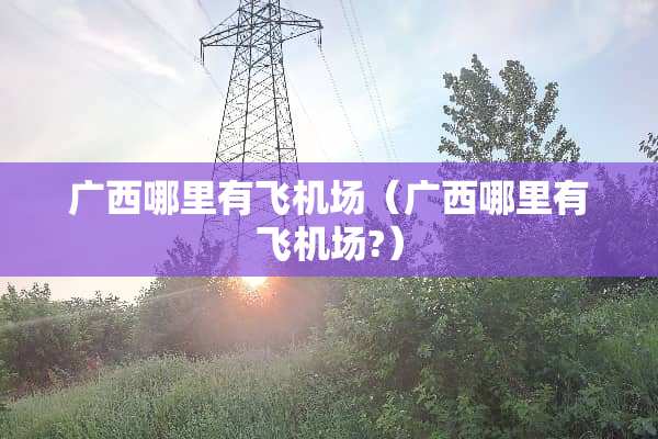 广西哪里有飞机场（广西哪里有飞机场?）