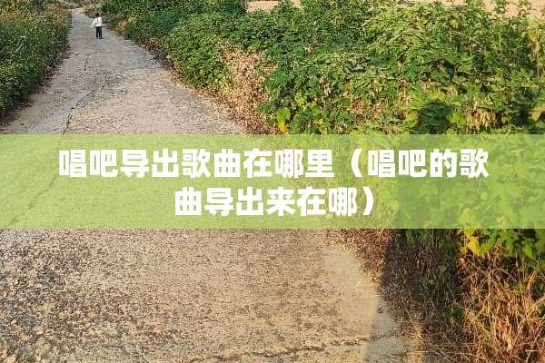 唱吧导出歌曲在哪里（唱吧的歌曲导出来在哪）