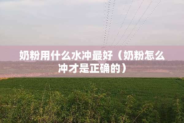 奶粉用什么水冲最好（奶粉怎么冲才是正确的）