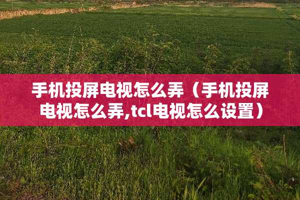 手机投屏电视怎么弄（手机投屏电视怎么弄,tcl电视怎么设置）