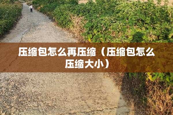 压缩包怎么再压缩（压缩包怎么压缩大小）