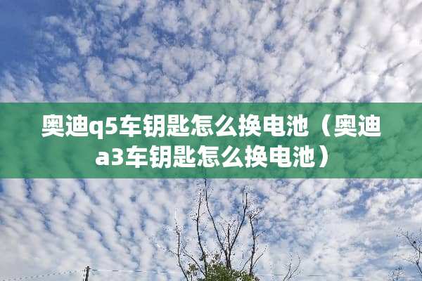 奥迪q5车钥匙怎么换电池（奥迪a3车钥匙怎么换电池）
