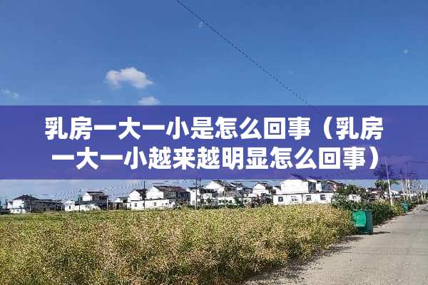 *房一大一小是怎么回事（*房一大一小越来越明显怎么回事）