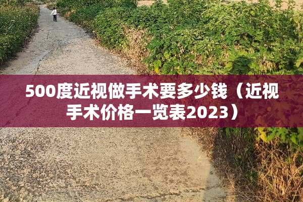 500度近视做手术要多少钱（近视手术价格一览表2023）