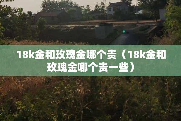 18k金和玫瑰金哪个贵（18k金和玫瑰金哪个贵一些）