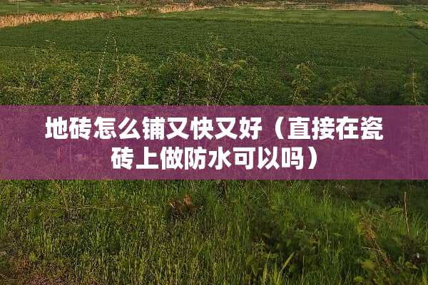 地砖怎么铺又快又好（直接在瓷砖上做防水可以吗）