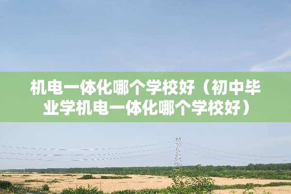 机电一体化哪个学校好（初中毕业学机电一体化哪个学校好）