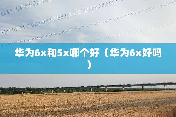 华为6x和5x哪个好（华为6x好吗）