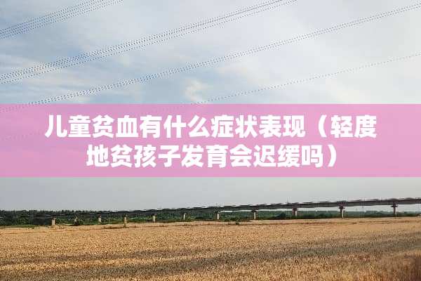 儿童贫血有什么症状表现（轻度地贫孩子发育会迟缓吗）