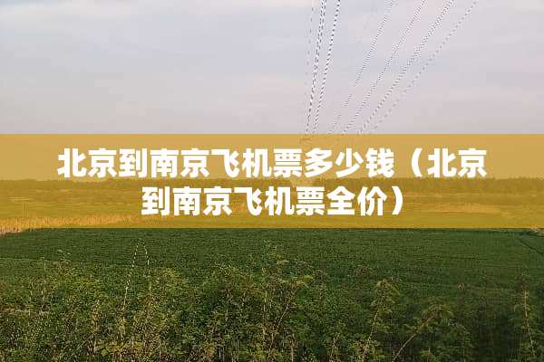 北京到南京飞机票多少钱（北京到南京飞机票全价）