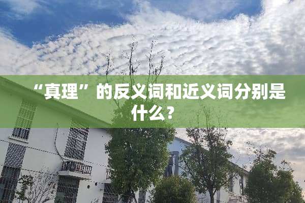 “真理”的反义词和近义词分别是什么？