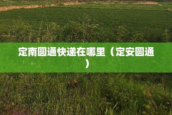 定南圆通快递在哪里（定安圆通）