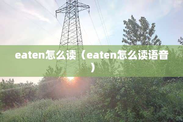 eaten怎么读（eaten怎么读语音）