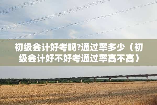 初级会计好考吗?通过率多少（初级会计好不好考通过率高不高）