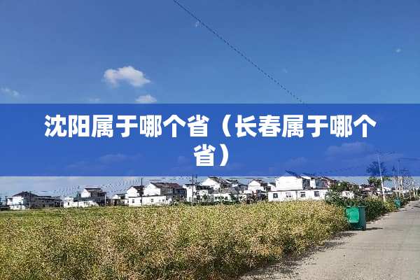 沈阳属于哪个省（长春属于哪个省）